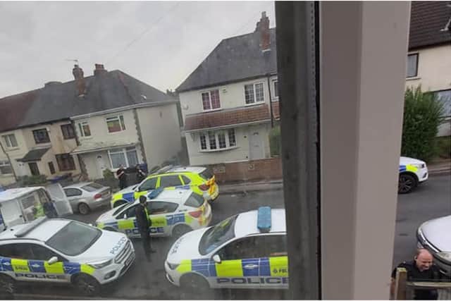 There is a huge police presence on Kings Crescent, Edlington, this morning
