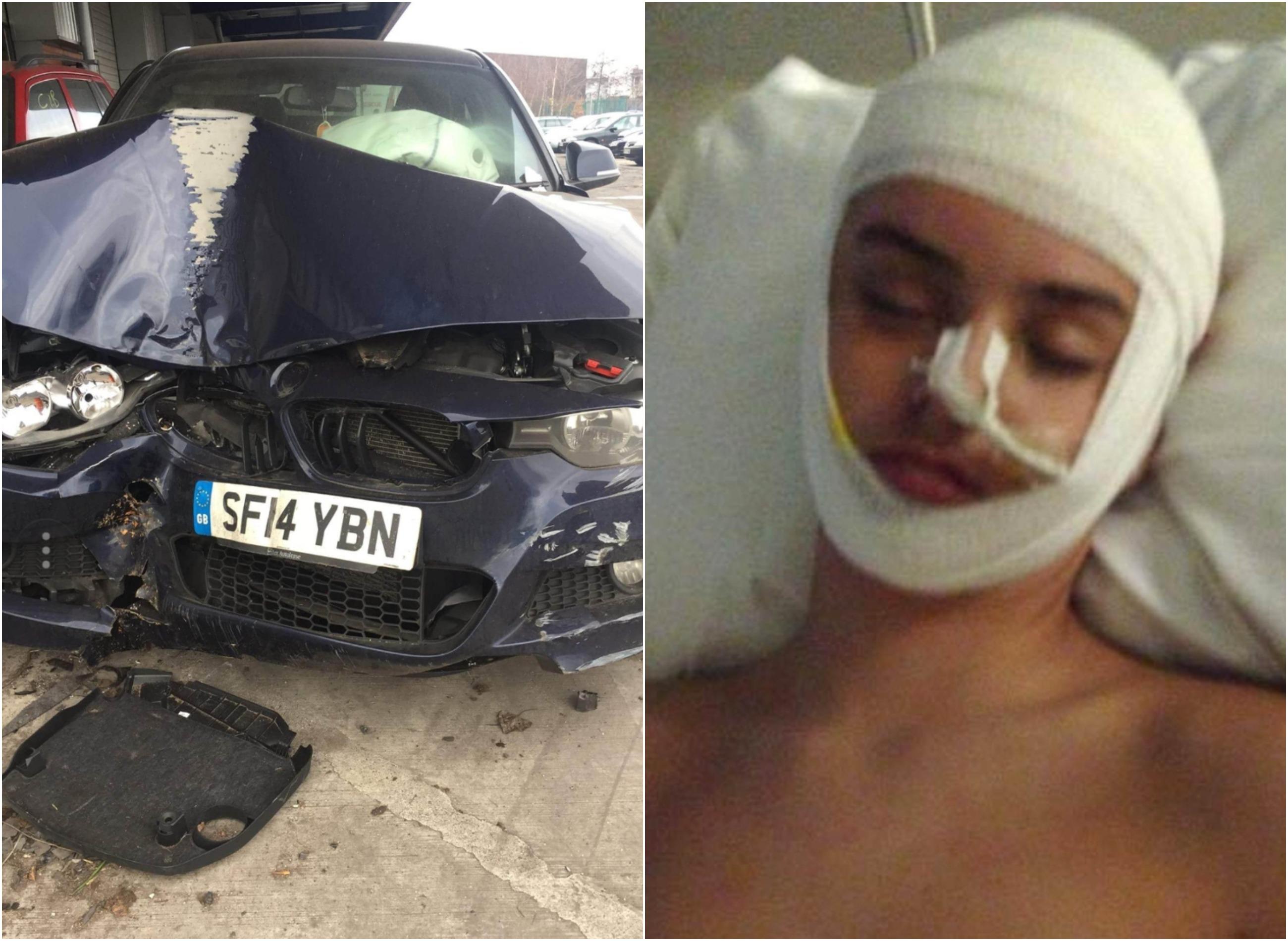 Bradley Duke's life was saved by a safety feature in his mum's BMW.
