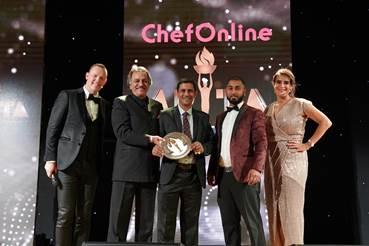 Mukter Ali, owner of The Vine Indian Cuisine in Mosborough, receives his gong at the Asian Restaurant & Takeaway Awards (ARTA) 2019
