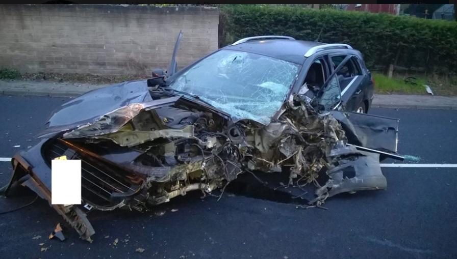 Picture of mangled car wreckage released after suspected drink-driver ...