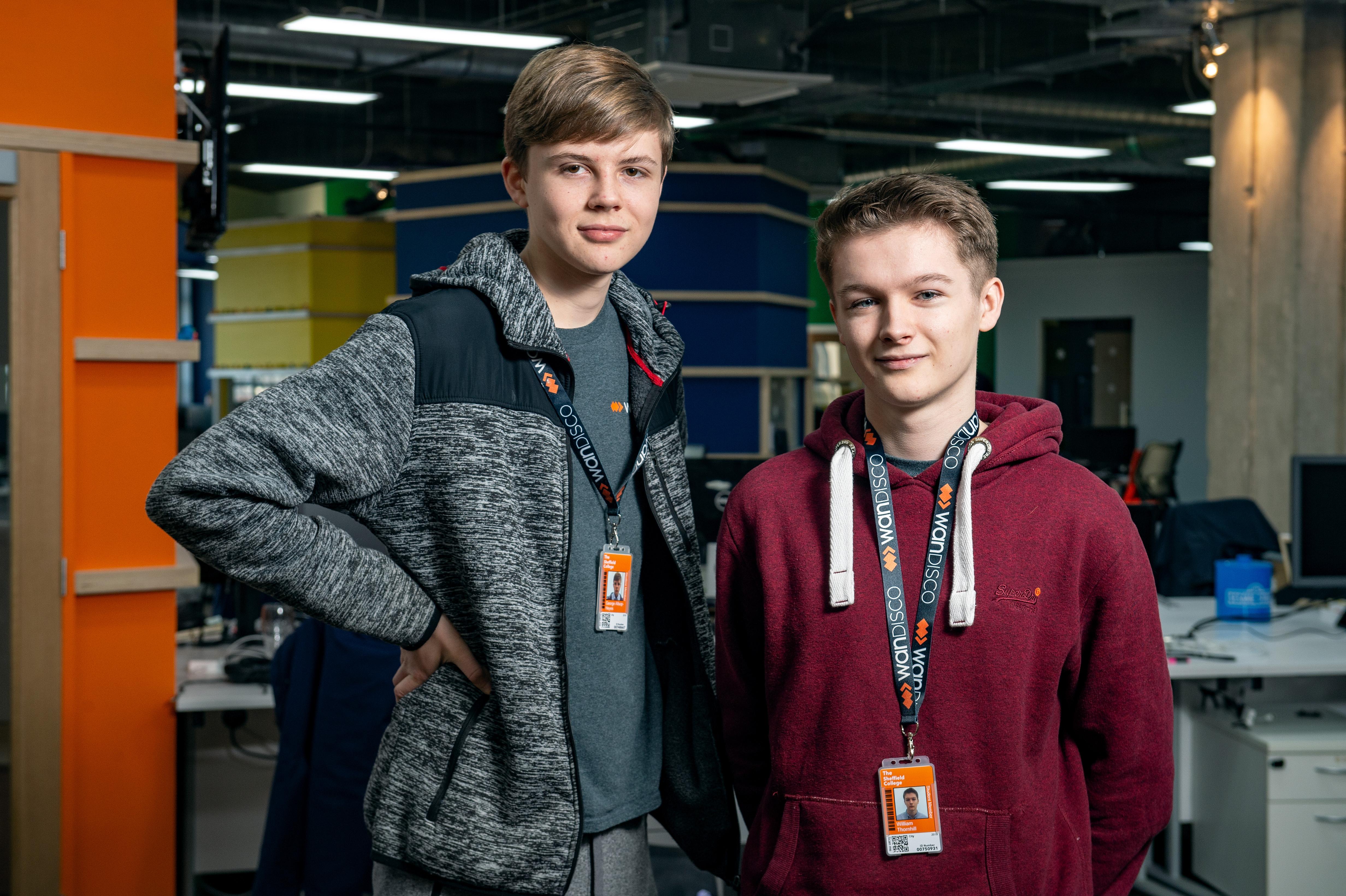George Allsop-Hayes, left, and Will Thornhill at WANDisco at Castle House in Sheffield.