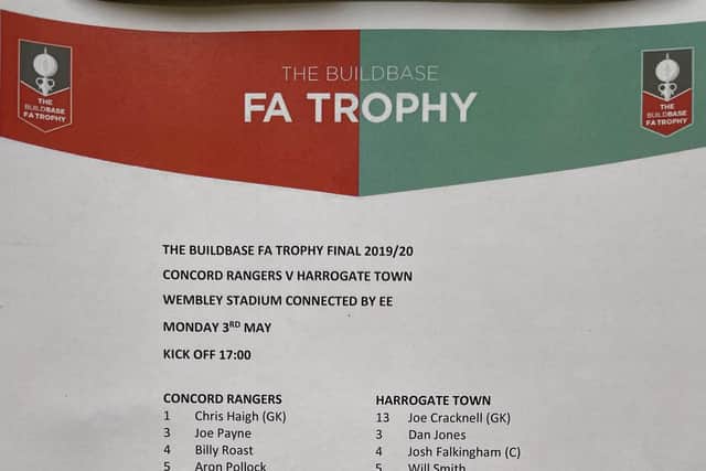 The line-ups from Wembley.
