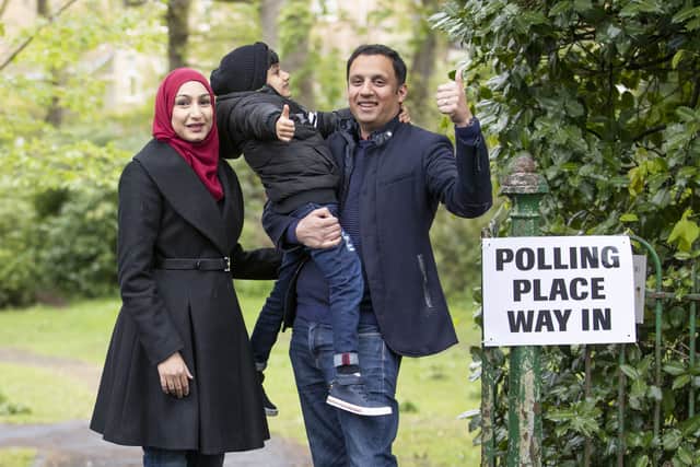 Scottish Labour leader Anas Sarwar voted at his local polling station at Pollokshields Burgh Hall in Glasgow on Thursday morning.