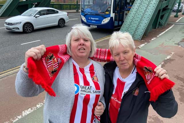 Sisters Julie Cheal and Susan Stephenson are delighted fans are allowed back into stadiums.