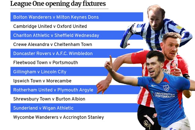 The opening day fixtures in League One