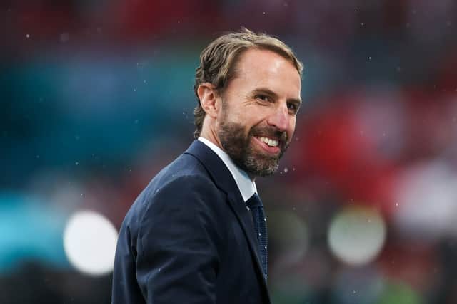 Gareth Southgate s all smiles before the final