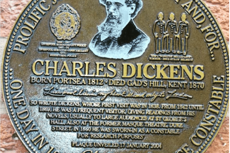 Dickens visited Liverpool regularly following his first recorded visit in 1838 and in February 1860 arranged to go on patrol with the police as part of his research for his Uncommercial Traveller series of articles. Sworn in as special constable, Dickens’ night-time expedition ‘began by diving into the obscurest streets and lanes of the port.’
Dickens’ headquarters for the night was Campbell Street bridewell and a plaque commemorating the famous author’s day with the Liverpool police now adorns the wall of the pub - The Bridewell - that stands on the site of the former police station.
