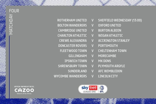 Today’s League One fixtures