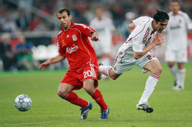 Signed in January on a loan deal, Mascherano became a key player under Rafael Benitez instantly in midfield, and his partnership with Xabi Alonso was particularly strong and successful. Liverpool then coughed up £17m to sign him on a permanent deal.

The following season he was a key player alongside Alonso as Liverpool challenged Manchester United for the Premier League title in 2008/09, only to fall right at the very end. He departed for Barcelona and went onto become one of the most successful centre-back of that generation, but he always starred for Liverpool during his time in England.