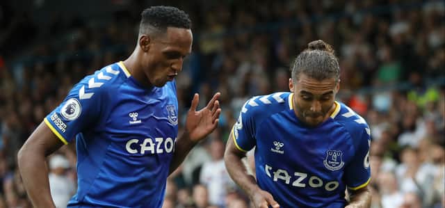 Yerry Mina and Dominic Calvert-Lewin have both recently been linked with moves away from Everton. Picture: Jan Kruger/Getty Images