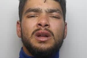 Pictured is Dominic Dunka, aged 20, of Willoughby Street, Grimesthorpe, Sheffield, who has been sentenced to eleven-and-a-half years of custody after he admitted four robberies, one attempted robbery, a theft and a sexual assault.