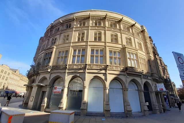 The former Yorkshire Bank building at the top of Fargate has been empty since October 2020.