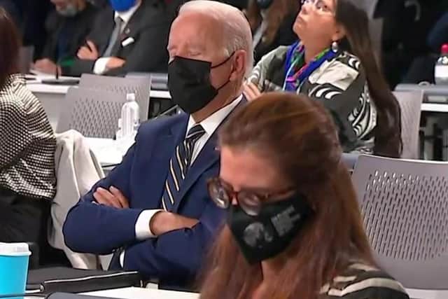 A screengrab from the COP26 live feed