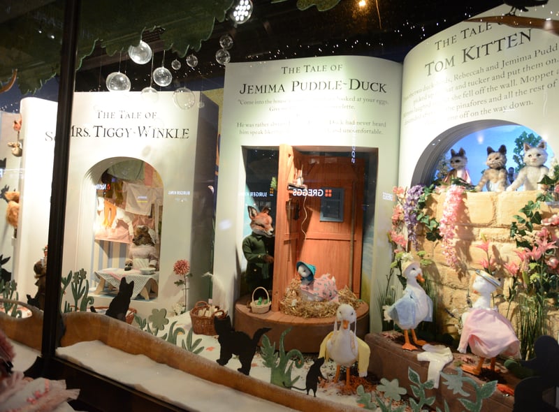 In 2016 Fenwick’s windows were taken over by all sorts of Beatrix Potter characters.The windows showcased the author’s much-loved stories, bringing them to life for a new generation. On launch day, a life-sized Peter Rabbit was in attendance as queues snaked along Northumberland Street.