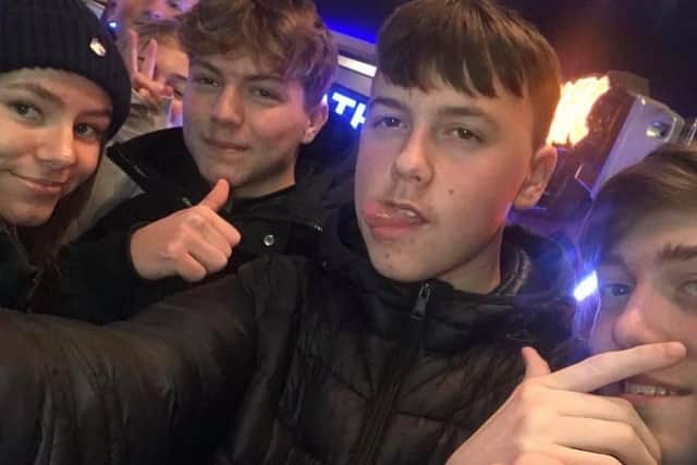 The cheeky selfie taken by teenagers on a mobile phone they found in South Yorkhire and handed in so it could be returned to its owner