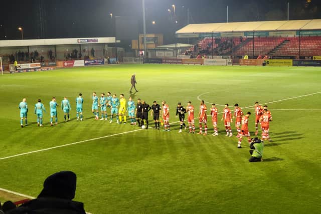 The teams are out - Crawley Tow v Newport County 