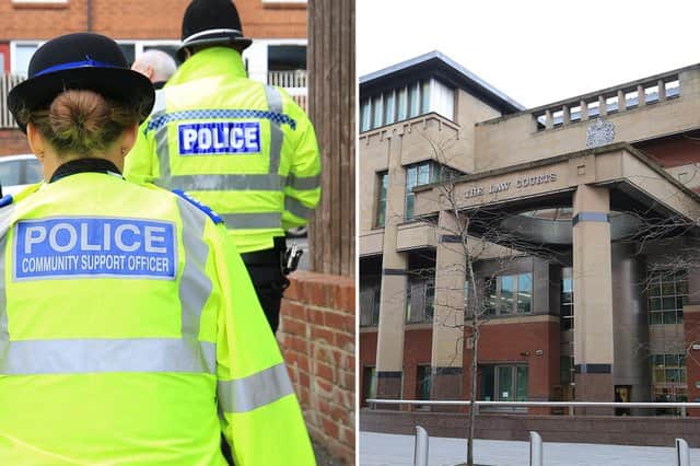 Sheffield Crown Court, pictured, has heard how a step-dad and mum accused of imprisoning their son allegedly cancelled his respite support care before he was found critically underweight and dehydrated.