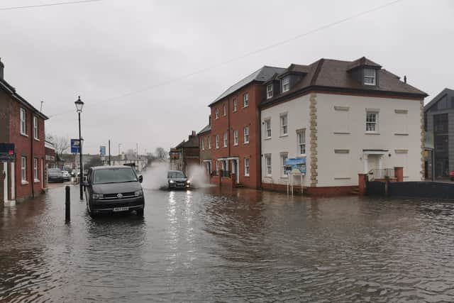 Flooding in Queen Street, Emsworth. Picture: Sarah Pinnell 