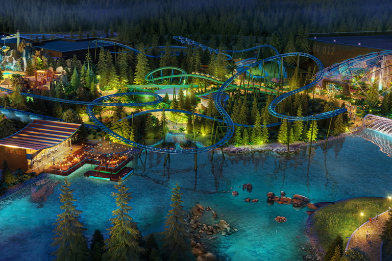 This will include two rollercoasters, a live show, fine dining and an “active dig site”.