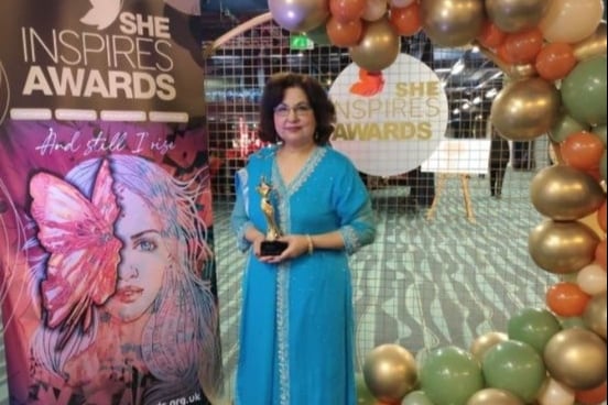 Qaisra Shahraz is an educator, author and activist, who received an MBE in 2020 for her community work in gender equality and inter-faith dialogue. (Photo: Qaisra Shahraz MBE)