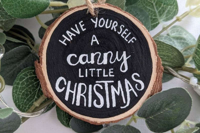 Have yourself a canny little christmas, paintpaperink, £5.00 -
This rustic style with a geordie twist means you can add a surprise hidden piece of home to your tree.
