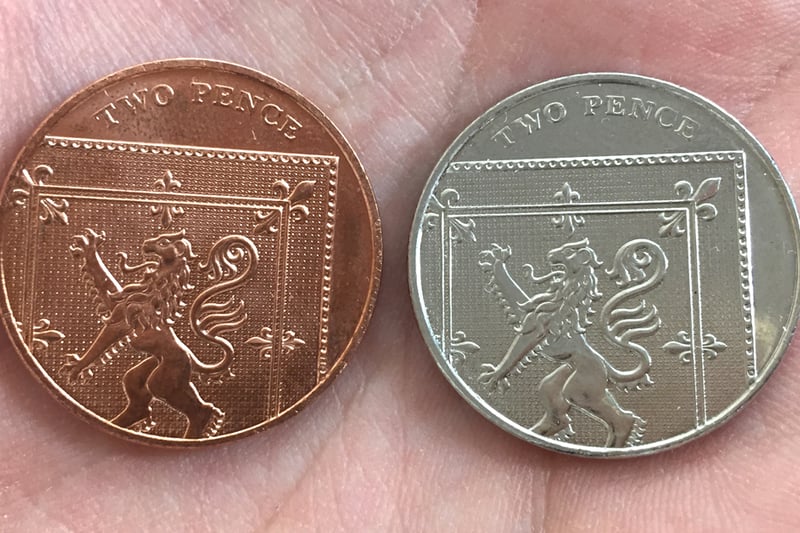 These coins are products of an error, after being printed on a blank silver base for 10p coin, rather than the traditional copper base. In 2020, one of these extremely rare coins sold for £485 however, in 2016, a silver 2 pence coin sold for £1,350. These mules are extremely rare and are usually spotted by Mint workers before being distributed into circulation.