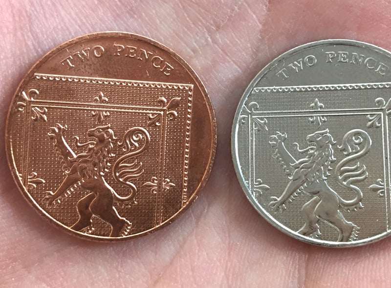 These coins are products of an error, after being printed on a blank silver base for 10p coin, rather than the traditional copper base. In 2020, one of these extremely rare coins sold for £485 however, in 2016, a silver 2 pence coin sold for £1,350. These mules are extremely rare and are usually spotted by Mint workers before being distributed into circulation.