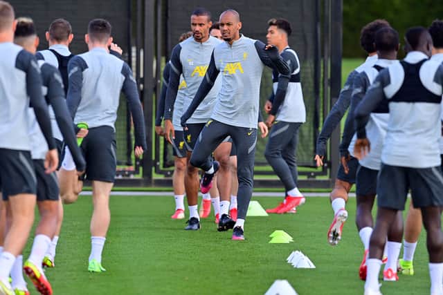 Liverpool midfielder Fabinho is currently isolating after testing positive for Covid. Picture: AUL ELLIS/AFP via Getty Images