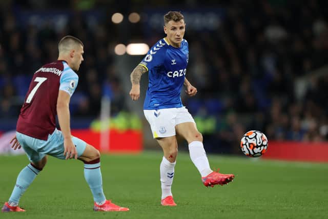 Lucas Digne in action for Everton this season. Picture: Clive Brunskill/Getty Images
