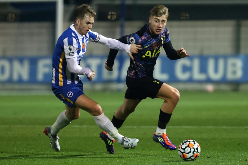 Young Brighton midfielder Marc Leonard has been encouraged by former U18 boss Mark Beard to go out on loan to further his development. Swansea City and Sunderland have been linked with the starlet in the past. (SussexLive) (Photo by Charlie Crowhurst/Getty Images)