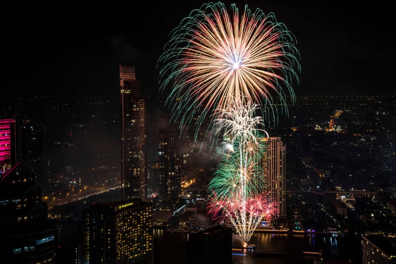 Thailand rings in the new year with a fireworks show at ICONSIAM, a mall on Bangkok's Riverside
