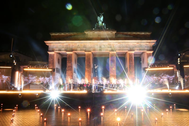 Televised-only New Year’s Eve celebrations were held without a live audience near the Brandenburg Gate in Berlin, Germany
