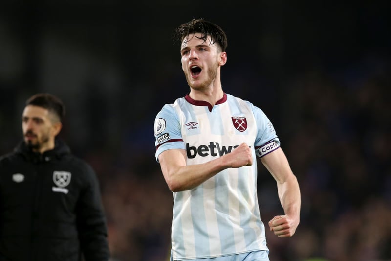 Manchester United are set to begin their pursuit of West Ham and England midfielder Declan Rice in the coming weeks. (The Sun) (Photo by Steve Bardens/Getty Images)