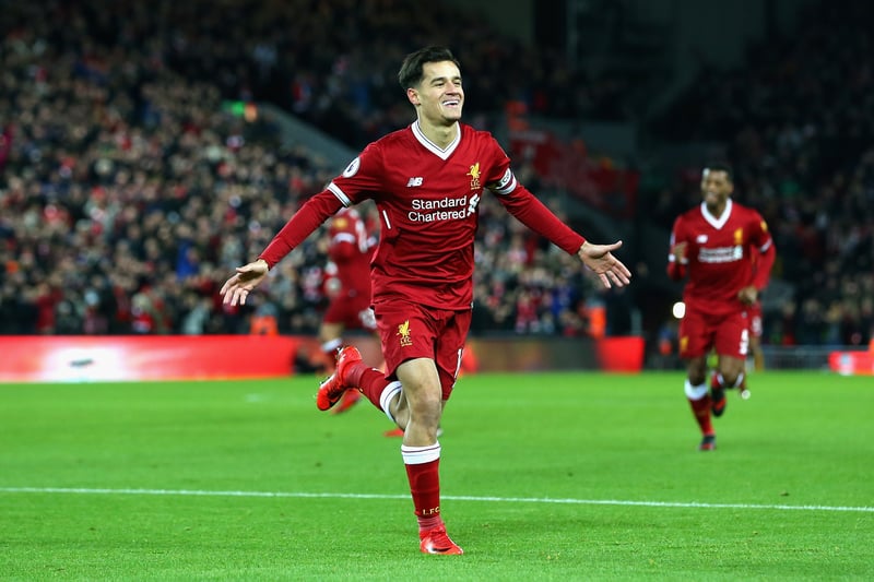 Signed for what was an absolute bargain at £8.5m from Inter Milan, Coutinho was regarded as an up and coming Brazilian star, and he enjoyed plenty of great moments at Anfield. He grew into a key player and a star in England, mesmerising fans with his skills and long-range efforts. 

Plus, 54 goals and 43 assists in 201 games is a great return. 
Sadly, he left prior to Klopp’s successful trophy reign but Liverpool received over £142m from Barcelona in January 2018, and that money was re-distributed to strengthen their squad to go onto win multiple major honours.