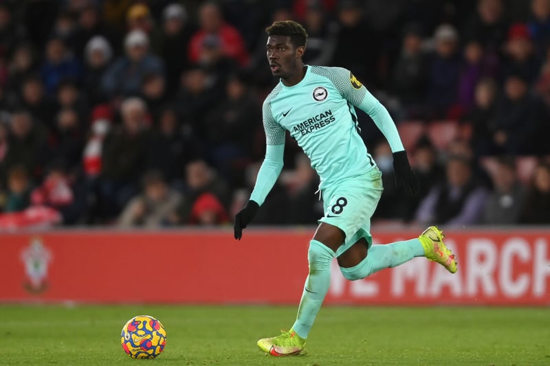 Brighton are set to demand £50 million for reported Aston Villa and Liverpool target Yves Bissouma this month. (The Athletic) (Photo by Mike Hewitt/Getty Images)