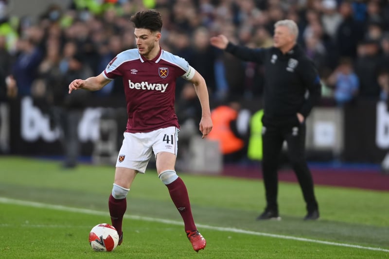 Manchester United are reportedly prepared to fork out £115 million for West Ham United sensation Declan Rice in the summer. (El Nacional) (Photo by Mike Hewitt/Getty Images)