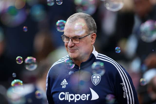 Marcelo Bielsa, Manager of Leeds United. (Photo by Alex Pantling/Getty Images)