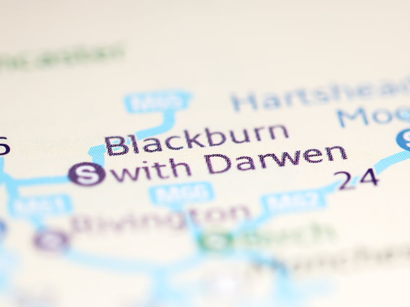 Blackburn with Darwen in Lancashire had 1,474.4 Covid-19 cases per 100,000 residents in the week to January 13.