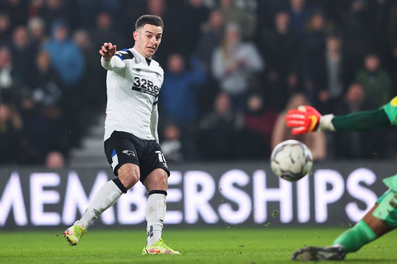 Newcastle United and Wolverhampton Wanderers are two of four Premier League sides interested in Derby County skipper Tom Lawrence. Fulham are also keen, as are Brighton and Burnley. (TEAMtalk) (Photo by Mark Thompson/Getty Images)