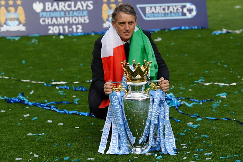 Another Italian to lift the trophy, Roberto Mancini led City to their first Premier League title in 2012.