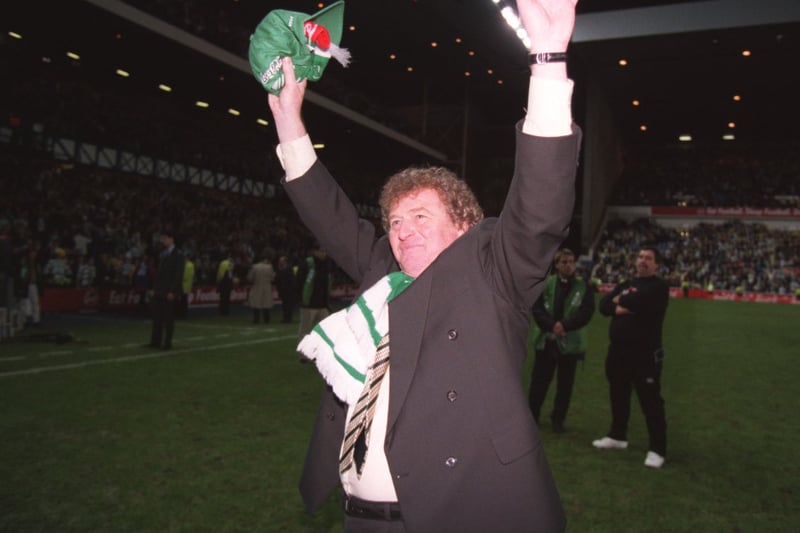 Despite their shaky domestic form after back-to-back defeats, Jansen lifted the League Cup trophy after beating Dundee United 3-0 at Ibrox, courtesy of goals from Marc Rieper, Henrik Larsson and Craig Burley
