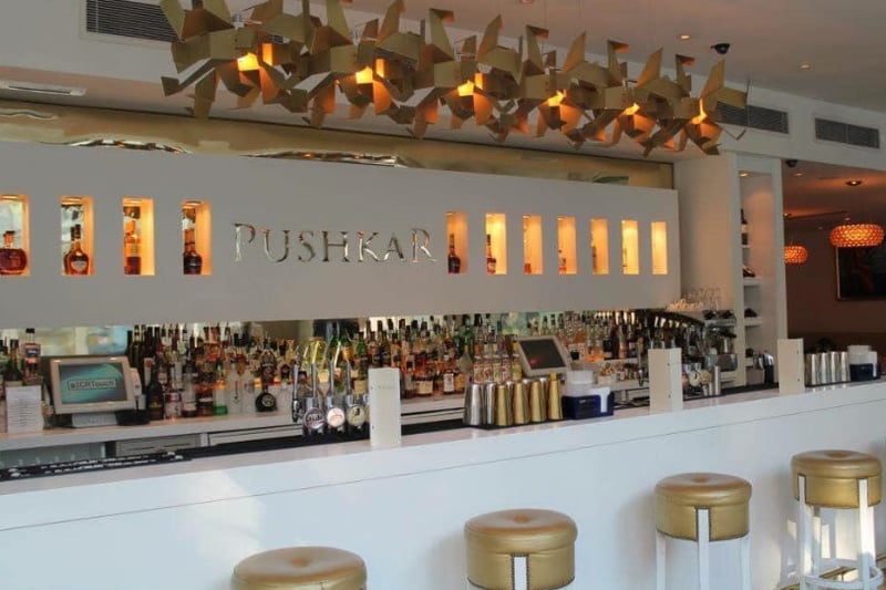 Award-winning Indian Pushkar restaurant is one of the best places to grab a luxurious meal and amazing cocktails. They offer private dining options as well. (Google maps)
