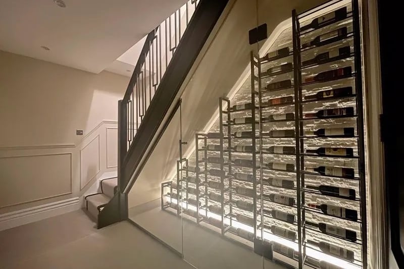 The under-stair wine cellar.