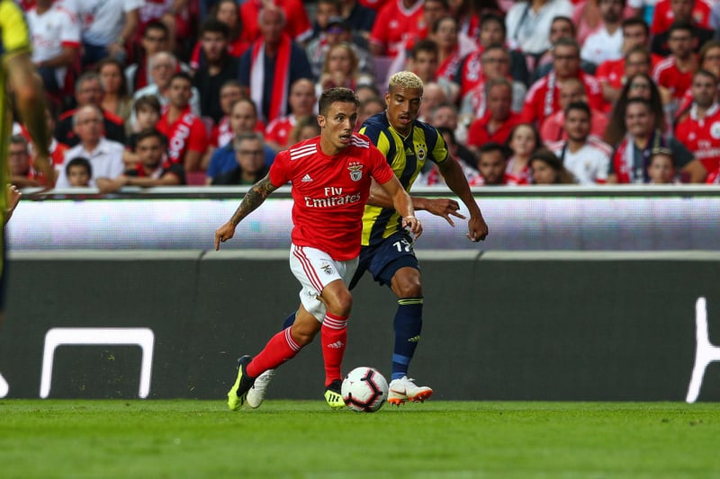 Newcastle United could now beat Barcelona to a transfer for Alex Grimaldo. Benfica have warmed to the prospect of holding talks over a last-ditch deal to offload their star defender. (Sport) (Photo by Carlos Rodrigues/Getty Images)
