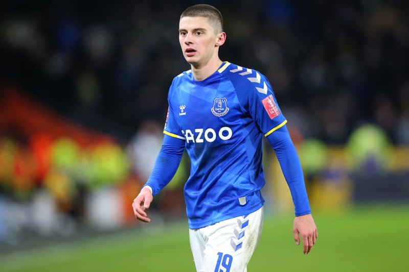 Mykolenko has the unenviable task for replacing the hugely influential Lucas Digne at left-back. His Toffees career has gotten off to slow start so far. (Photo by Alex Livesey/Getty Images)