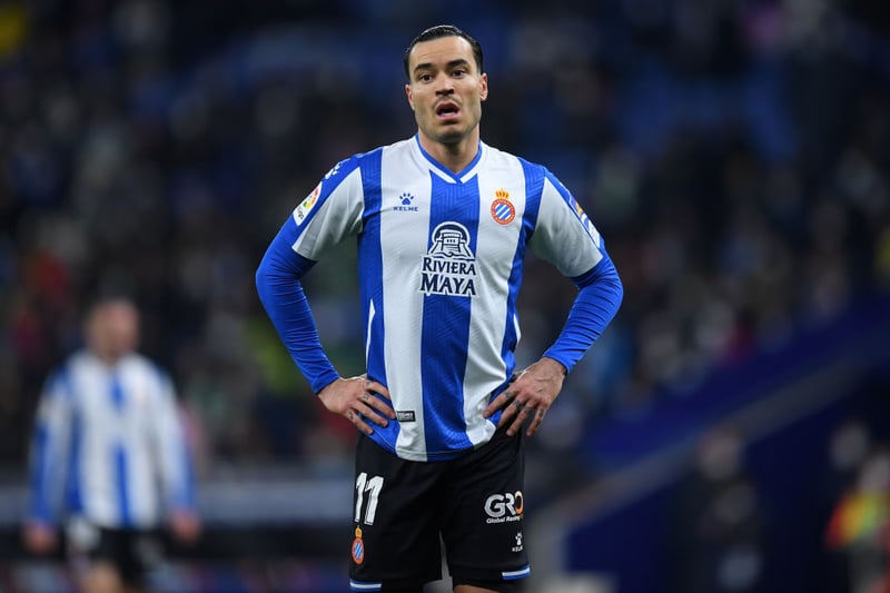 Espanyol striker Raul de Tomas is an option for Arsenal at the end of the season, with the Gunners expected to make a move. (Sport) (Photo by Alex Caparros/Getty Images)