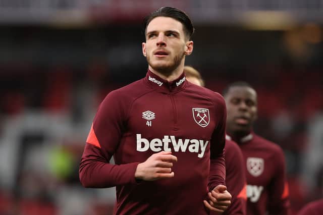 Declan Rice of West Ham (Photo by Naomi Baker/Getty Images)