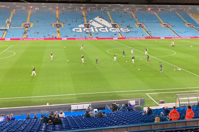 Leeds are out to warm up at Elland Road 