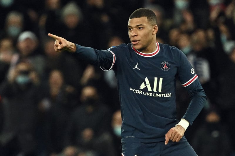 The man that kickstarts this new United era, Mbappe joins on a free transfer in 2022 and averages a goal every other game. At 27, he already has 112 caps for France, and is arguably the best player in world football. (Photo by ANNE-CHRISTINE POUJOULAT/AFP via Getty Images)