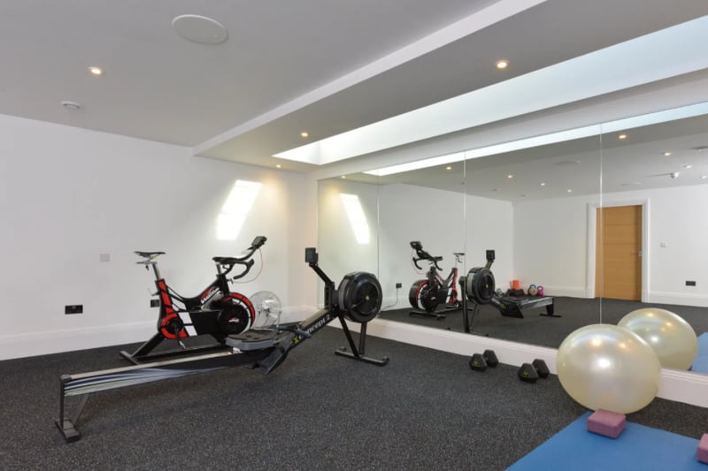 The gym space within the property